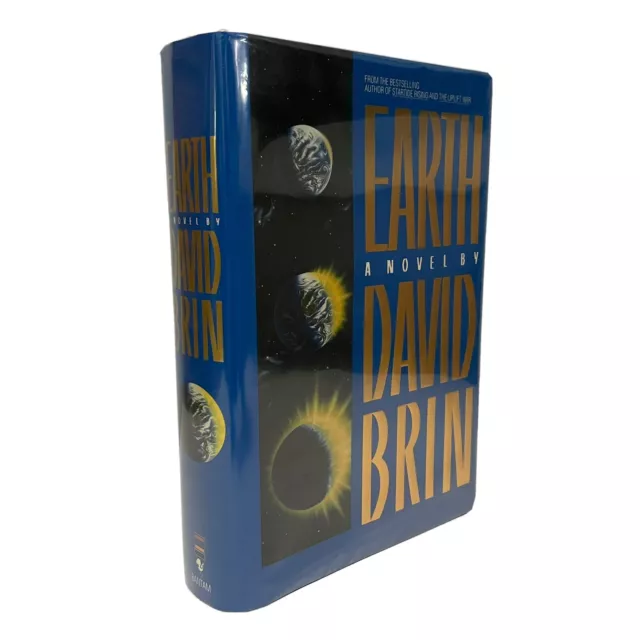 Earth by David Brin (1990 Hardcover DJ in mylar 1st/1st, VG/LN)