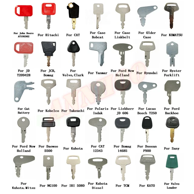HEAVY CONSTRUCTION EQUIPMENT Operator 35 Ignition Key Set FOR Cat Case