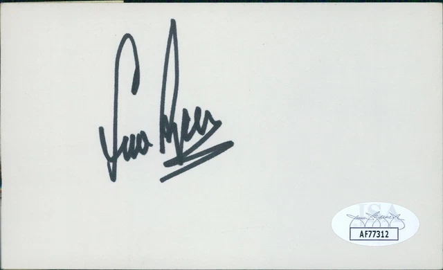 Lew Ayres Actor Signed 3x5 Index Card JSA Authenticated