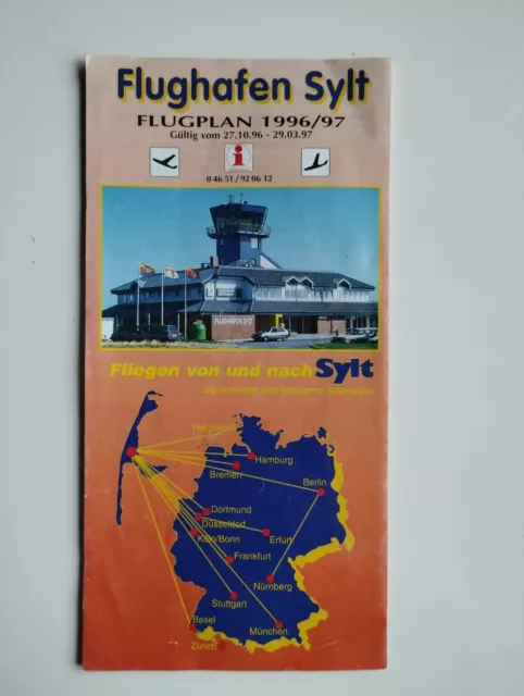 Flugplan Sylt 1996-97