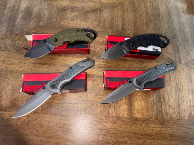 Kershaw Folding Knives LOT OF 4 IN PERFECT CONDITION