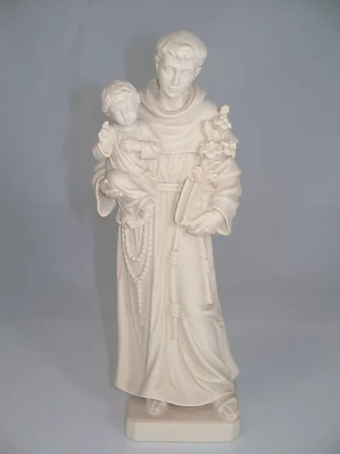HOLZSCHNITZEREI HL. ANTONIUS MIT JESUSKIND Natur H 20 cm neu. Heiliger von Padua