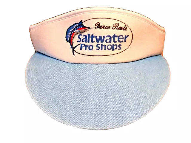 Vintage 90s Saltwater Pro Shop Sun Visor Promo Deadstock Hat Adjustable Fishing