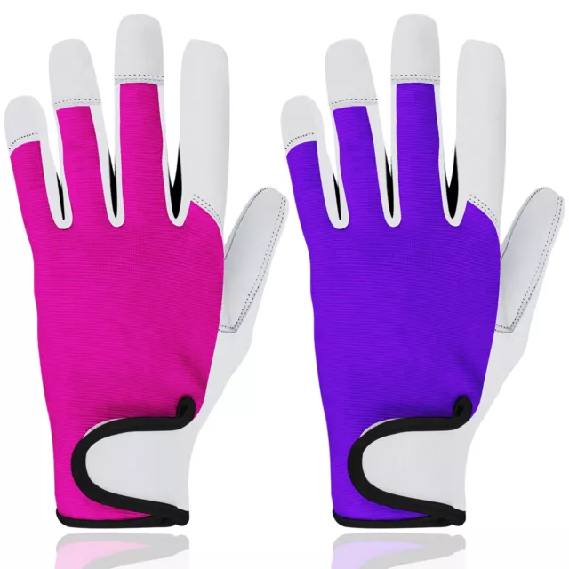 Jardinage Gants Femmes Cuir Thorn Preuve Jardin Travail Gants Rose Et Violet