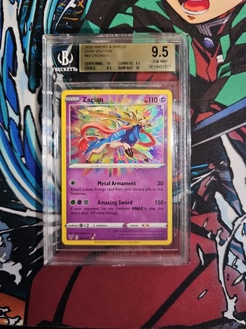NEW BGS 9.5 GEM MINT Pokemon Vivid Voltage Amazing Rare ZACIAN 082/185 ENGLISH