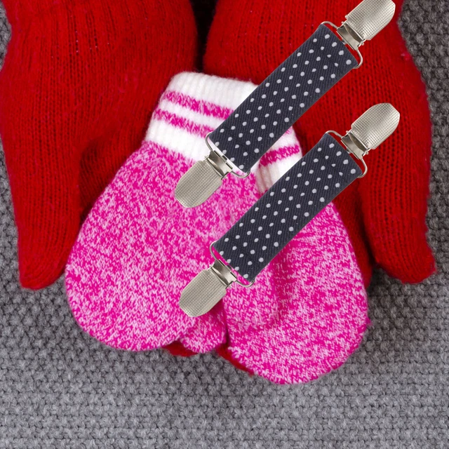 4 PCS MITTEN Holder Clips Toddler Mittens Kids Gloves Pants for Work