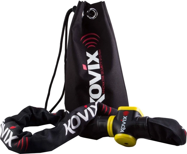 Catena Antifurto Lucchetto Moto Allarmato Kovix Kcl10-120Cm