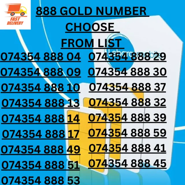 Gold Easy Mobile Number Golden Memorable Platinum Vip Uk Pay As You Go Sim Card