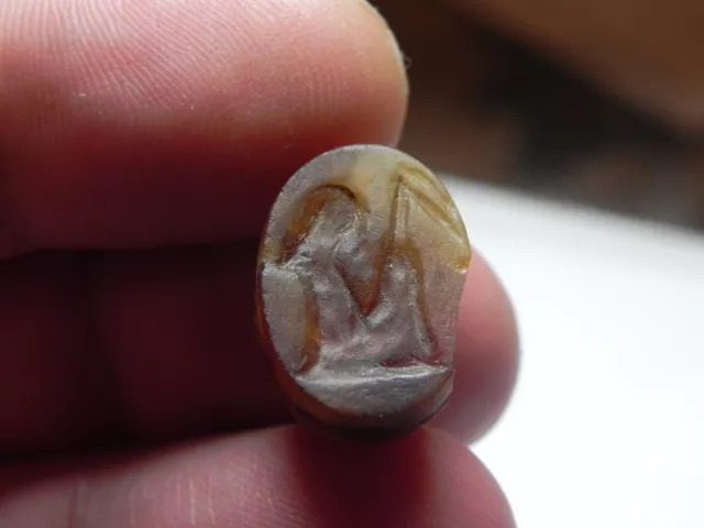 Zurqieh -Af2022- Ancient Egypt , Beautiful Carnelian Scarab. 1400 B.c