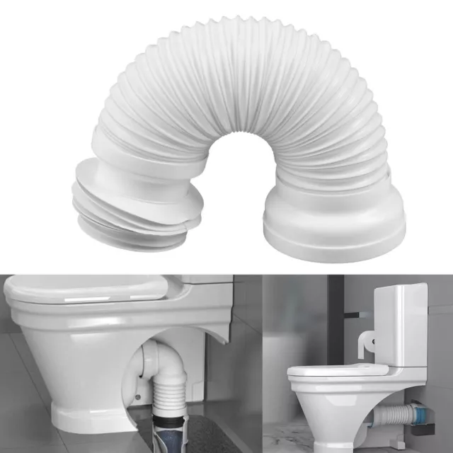 WC-Anschlussbogen Flexibel 90° Rohrbogen Abfluss für Stand WC 245-530 mm