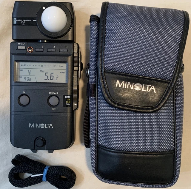Minolta Flash Meter IV Ambient Light Meter With Case And Strap