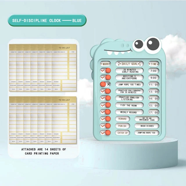 HOME LEARNING PLASTIC Office Planning Task Board Chore Chart Schedule ...