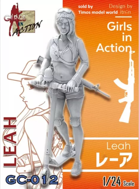 ZLPLA Genuine 1/24 Resin Figure Leah Girls in Action Assembly Model Kit GC-012