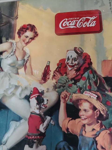 1990 Drink Coca Cola Coke Soda Bottle USA Wall Metal Tin Sign set of 2