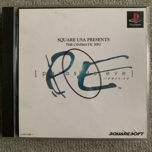 PS1 game soft Parasite eve square usa presents the cinematic rpg from japan