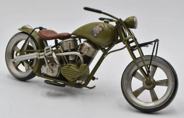 Jayland 1/8 Echelle 12 " Métal WWII Avec / Érotique Fille Logo Moto