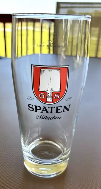 Spaten Munich German Beer, 0.5l, 7 1/4" Tall Lager Beer Glass