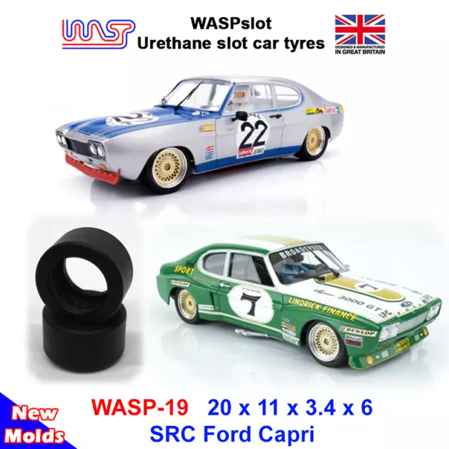 WASP 19 - SRC Ford Capri - Urethane Slot Car Tyres