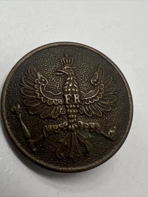 Original Ww1 German Empire Soldier Uniform Button Crown Somme Army Prussian