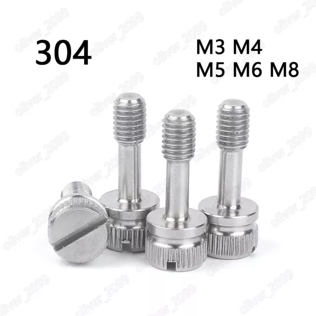 304 Stainless Steel Knurled Thumb Screws With Walsted Shank M3 M4 M5 M6 M8