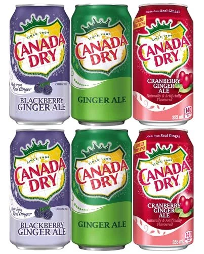 Canada Dry Variety Pack 12oz Cans Pack of 6