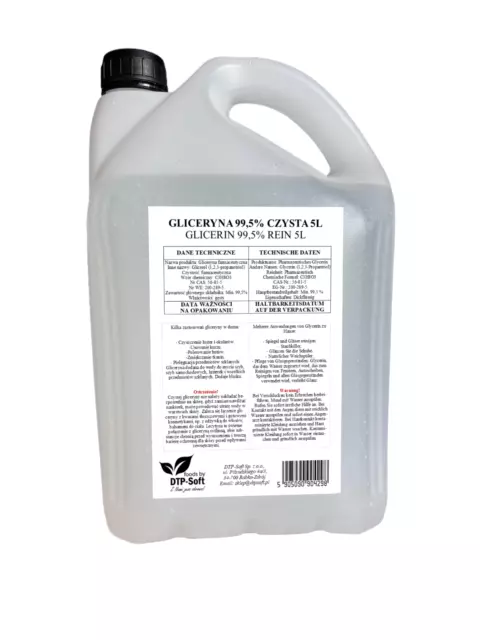 5L Glycerin Glyzerin 99,5% Pharmaqualität E422 Kanister rein pflanzlich 5 Liter