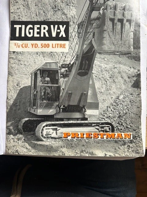 PRIESTMAN TIGER V X Original Sales Brochure Late 50s Construction priestman-tiger-v-x-original-sales-brochure-late-50s-construction