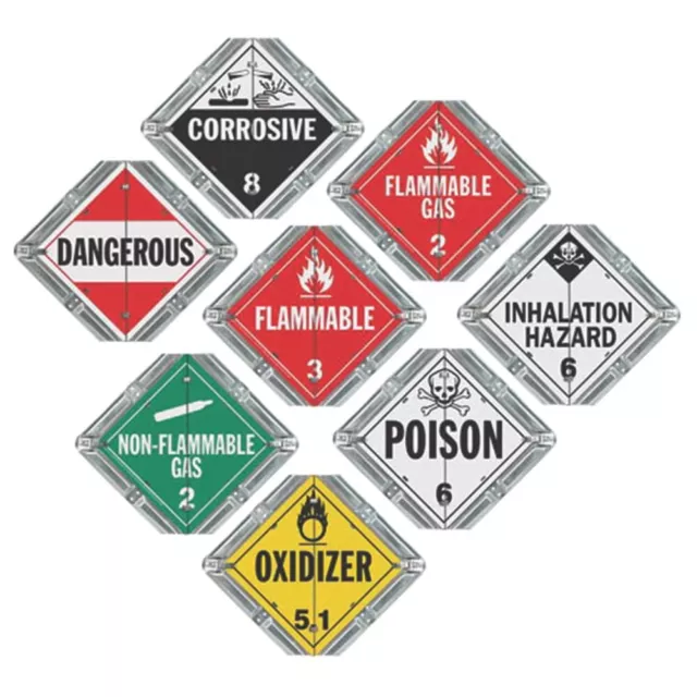 Labelmaster 8 Legend Hazmat Flip Placard System-Full Frame #81-8Fo-Free Ship