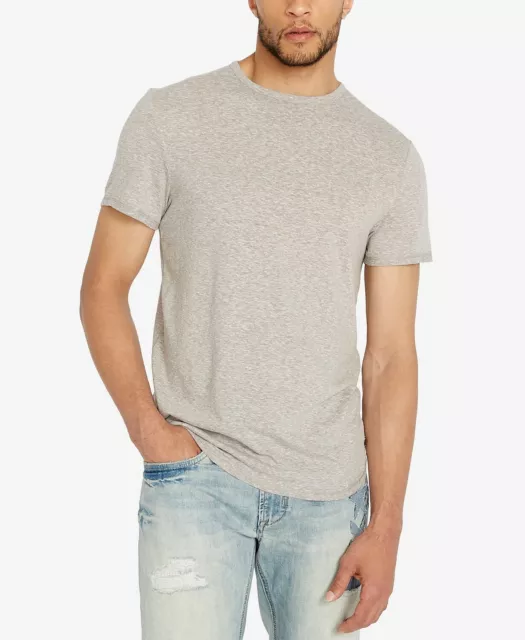 $99 Buffalo David Bitton Men'S Gray Short-Sleeve Graphic Crew-Neck T-Shirt Xl