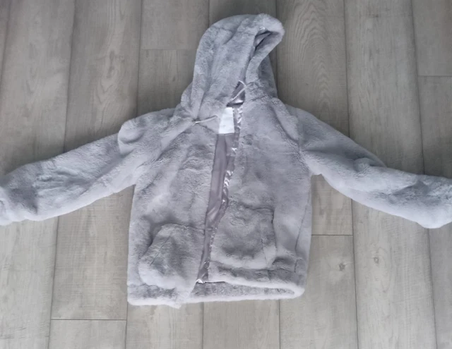 Girls Fluffy Coat Age 11