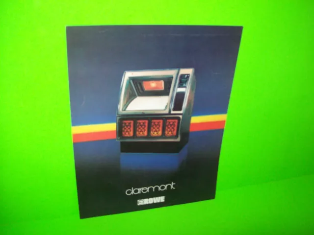 CLAREMONT Model R-83 ROWE AMI 1979 ORIG JUKEBOX PHONOGRAPH SALES FLYER