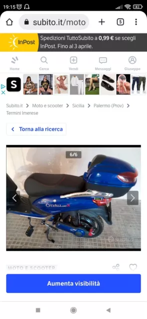 scooter elettrico usato pochissime volte 500 watt