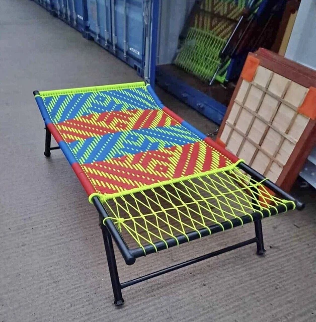 BRAND NEW Cheap Large SOLID METAL CHARPAI MANJI ASIAN SUN BED