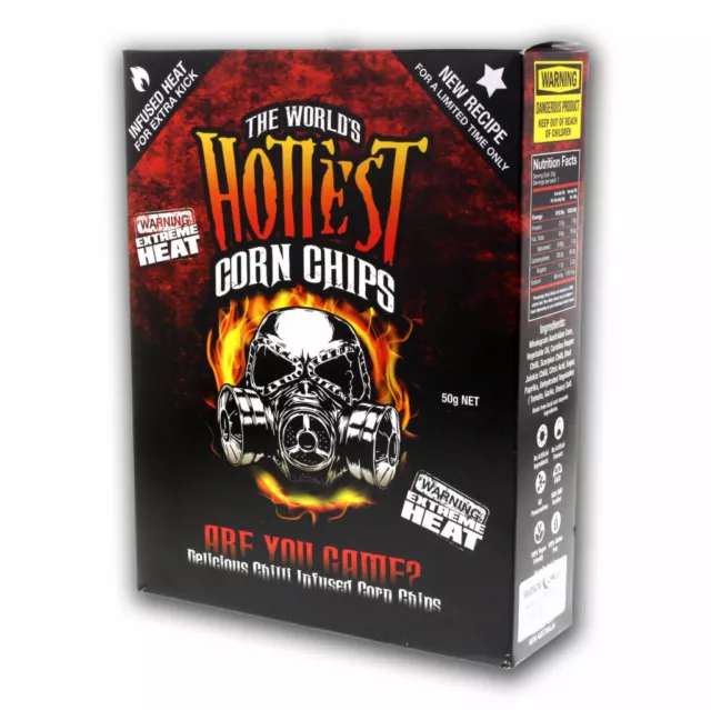 World's Hottest Corn Chips Carolina Reaper & Scorpion Extreme Chillies Seed Bank