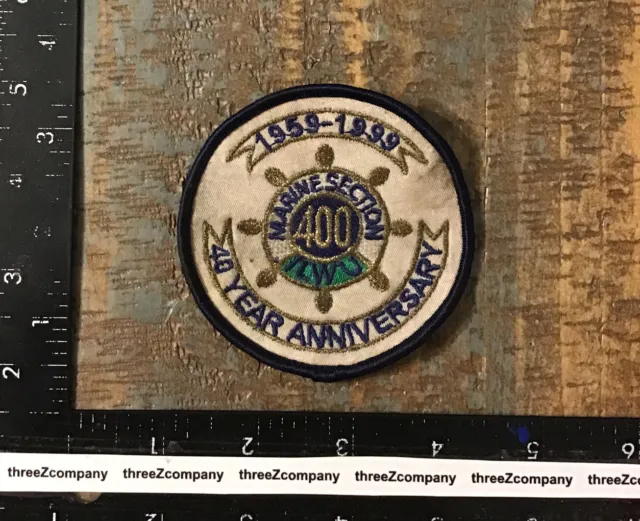 ILWU Longshore & Warehouse Union Marine Section 40 Year Anniversary Sew-On Patch