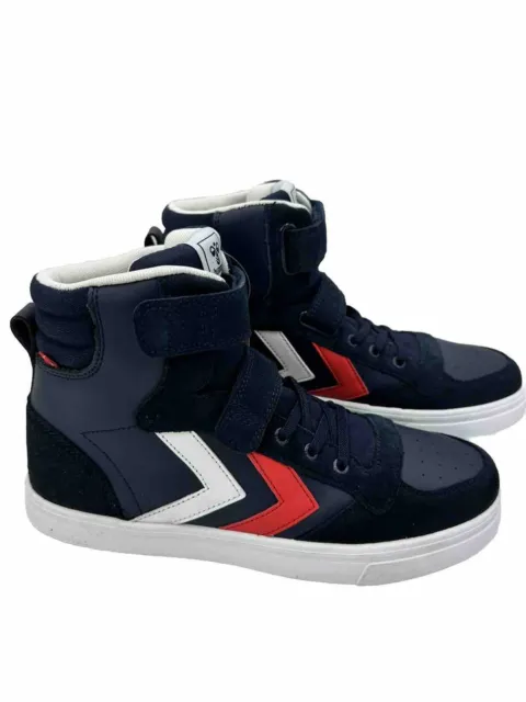 Sneaker unisex Hummel Slimmer Stadil High Learher JR taglia 39 scarpe scarpe scarpe da ginnastica