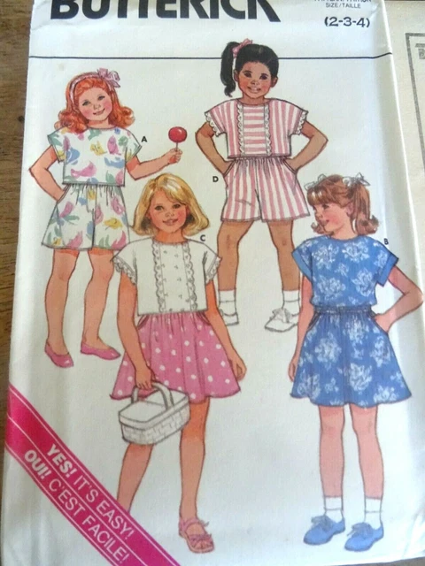 Patron De Couture Butterick Vintage 4230 – Années 80 – Jupe, Pantalon, Veste, Chemise – Taille 42