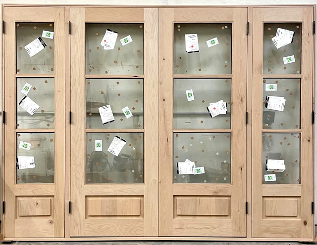 Double French door side lites solid alder or choose maple mahogany oak poplar 3