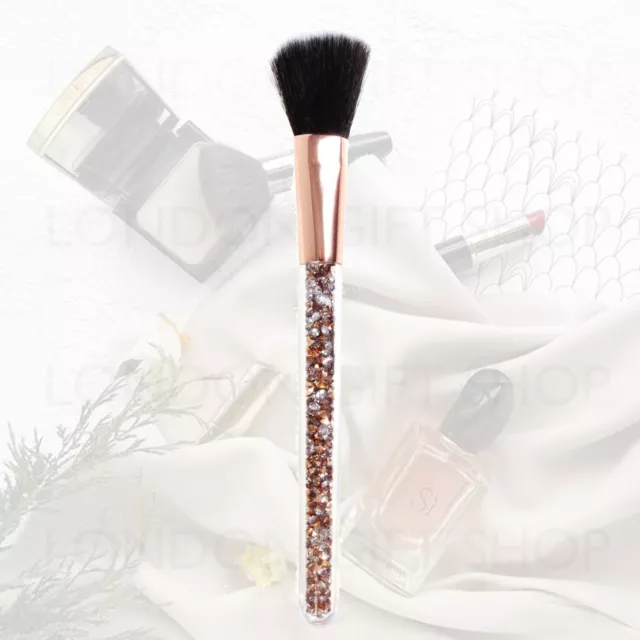 Makeup Brush Tool Flat Angled Wooden Liquid Foundation Powder Contour Bronzer UK