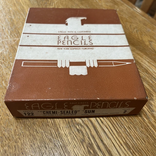 Vintage EAGLE "Sun 122" NOS Woodcased Drafting Drawing Pencils 99% filled case Vintage EAGLE "Sun 122" NOS Woodcased Drafting Drawing Pencils 99% filled case