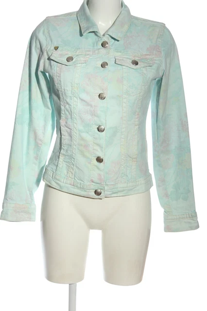 GIPSY Giacca denim Donna Taglia IT 42 turchese-rosa stile casual