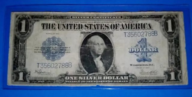 1923 $1 Horse Blanket Silver Cert.Fr #237, Fine ! OLD US CURRENCY ! LG. NOTE!