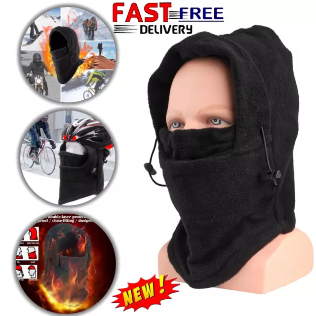 Thermal Fleece Scarf Ski Face Cover Neck Warmer Snood Hood Balaclava Hat Winter