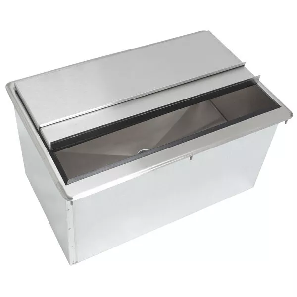 36" x 18" Stainless Steel Drop In Ice Bin