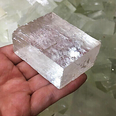 Large Natural Optical Calcite Raw Iceland Spar Mineral Specimen Crystal Healing