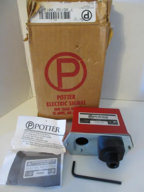 Potter Electric Signal Company PS40-2A Supervisory Pressure Switch, New