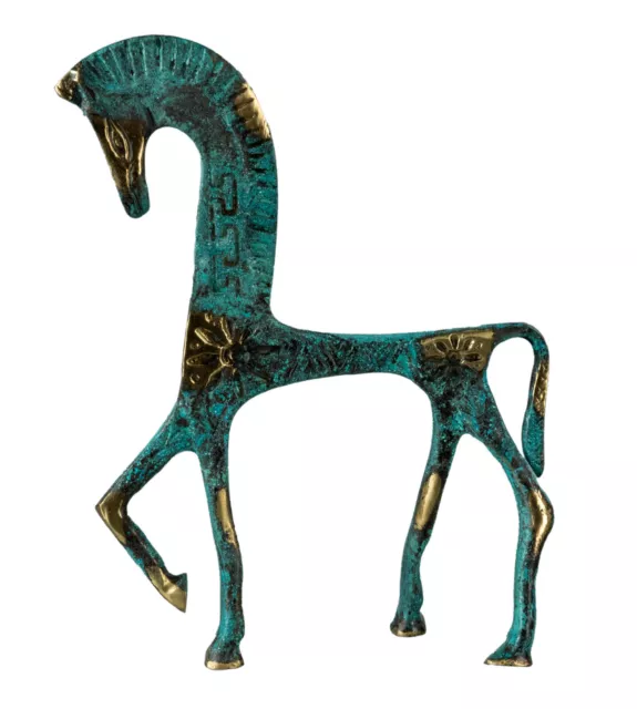 Estatua Caballo Geométrico Griego - 17CM Top Museo Grecia Antigua 3009