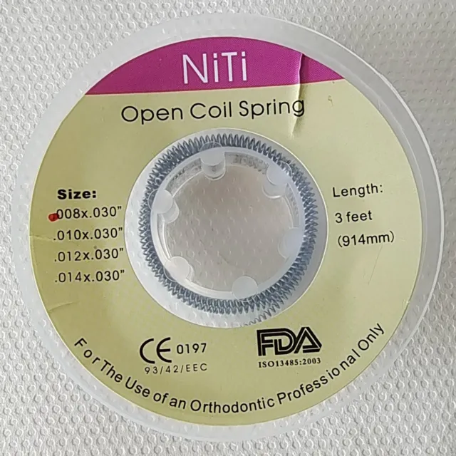 10Rolls Dental Ortho Niti Open Coil Springs 008x030 inch 3 Feet (914mm)
