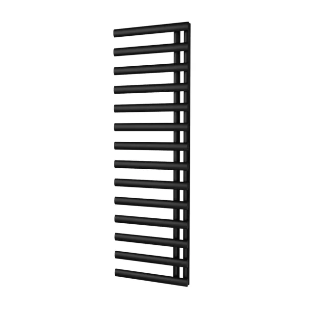 Towel Rail Matt Black H1592xW500mm Elliptical Tube Steel 2279 BTUs|RRP £480