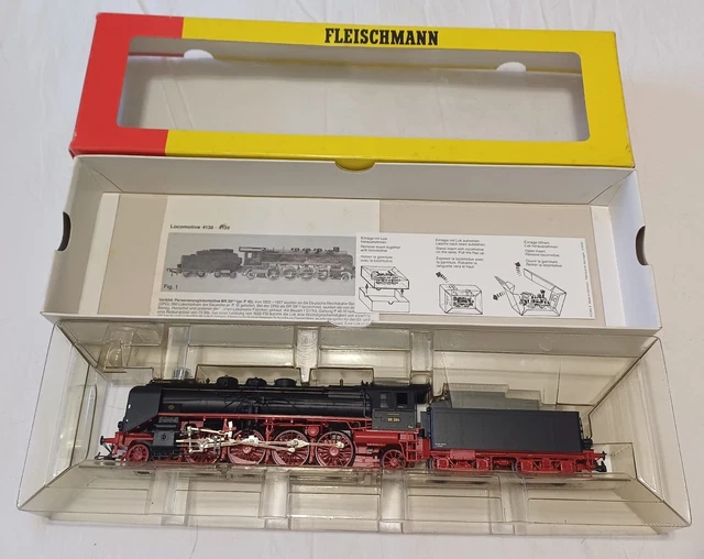 Locomotive Vapeur Fleischmann 4139 DRG 39 204 Avec Tender - Échelle H0 - Occasion